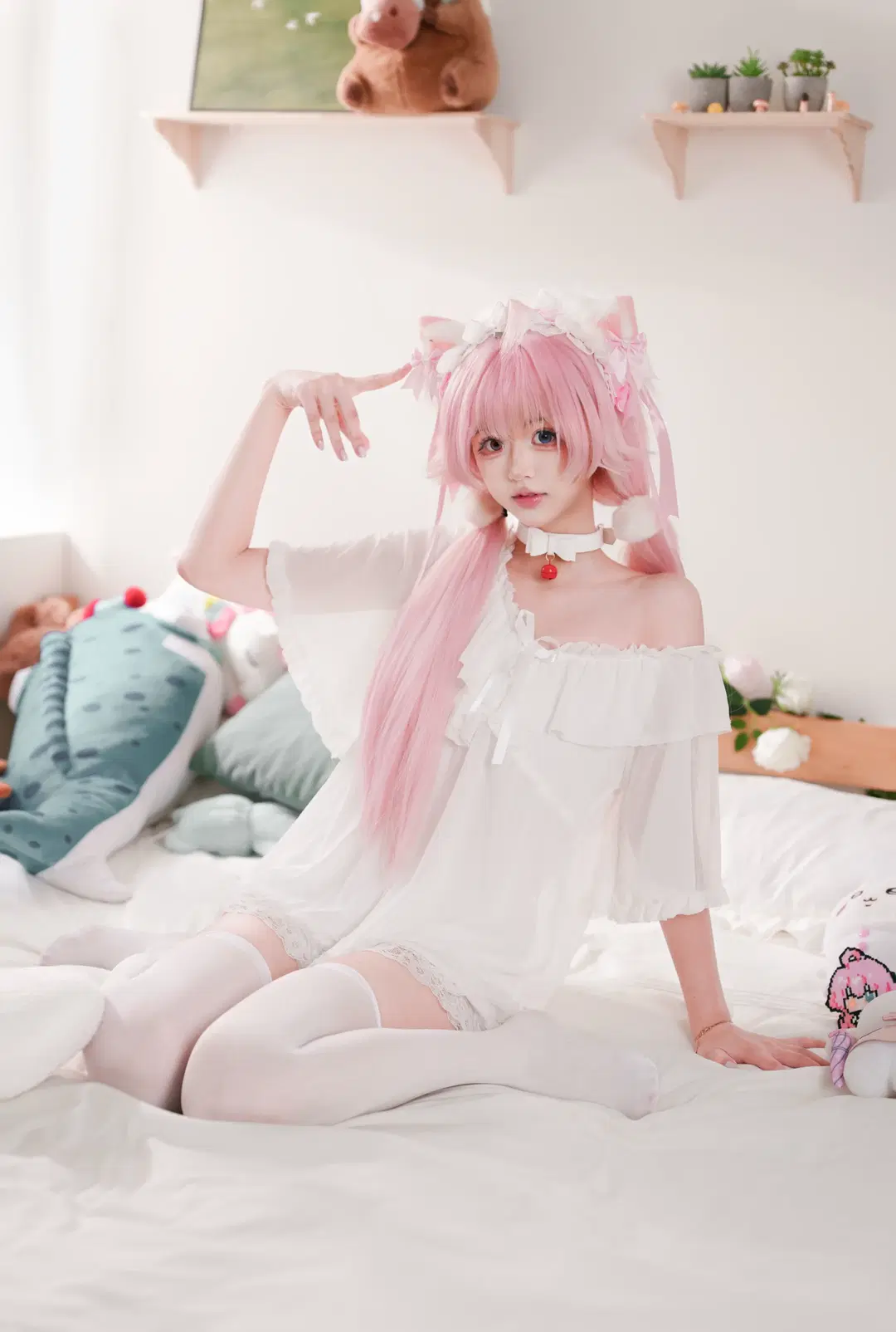 二次元摄影, 蔚蓝档案, 小鸟游星野cos, 白丝, 青岛cos