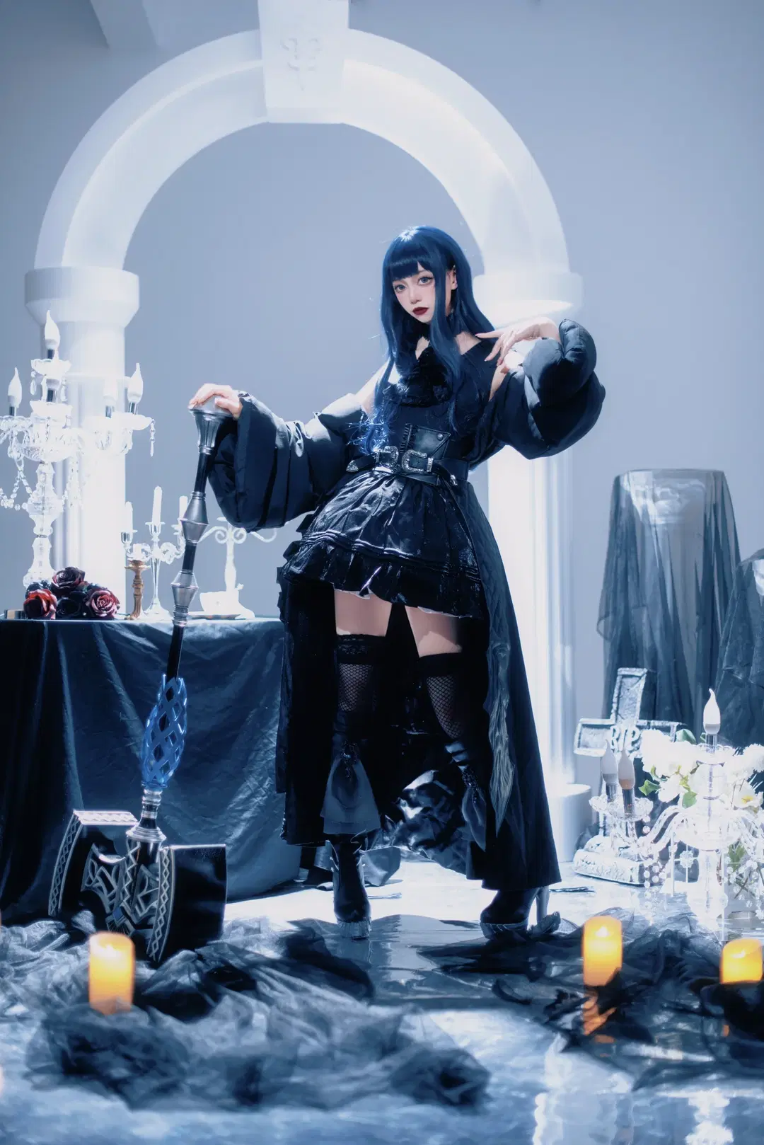 ダークゴシック風, ファイナルファンタジーXIV, ガイアコスプレ, ファイナルファンタジーXIV, 網タイツ
