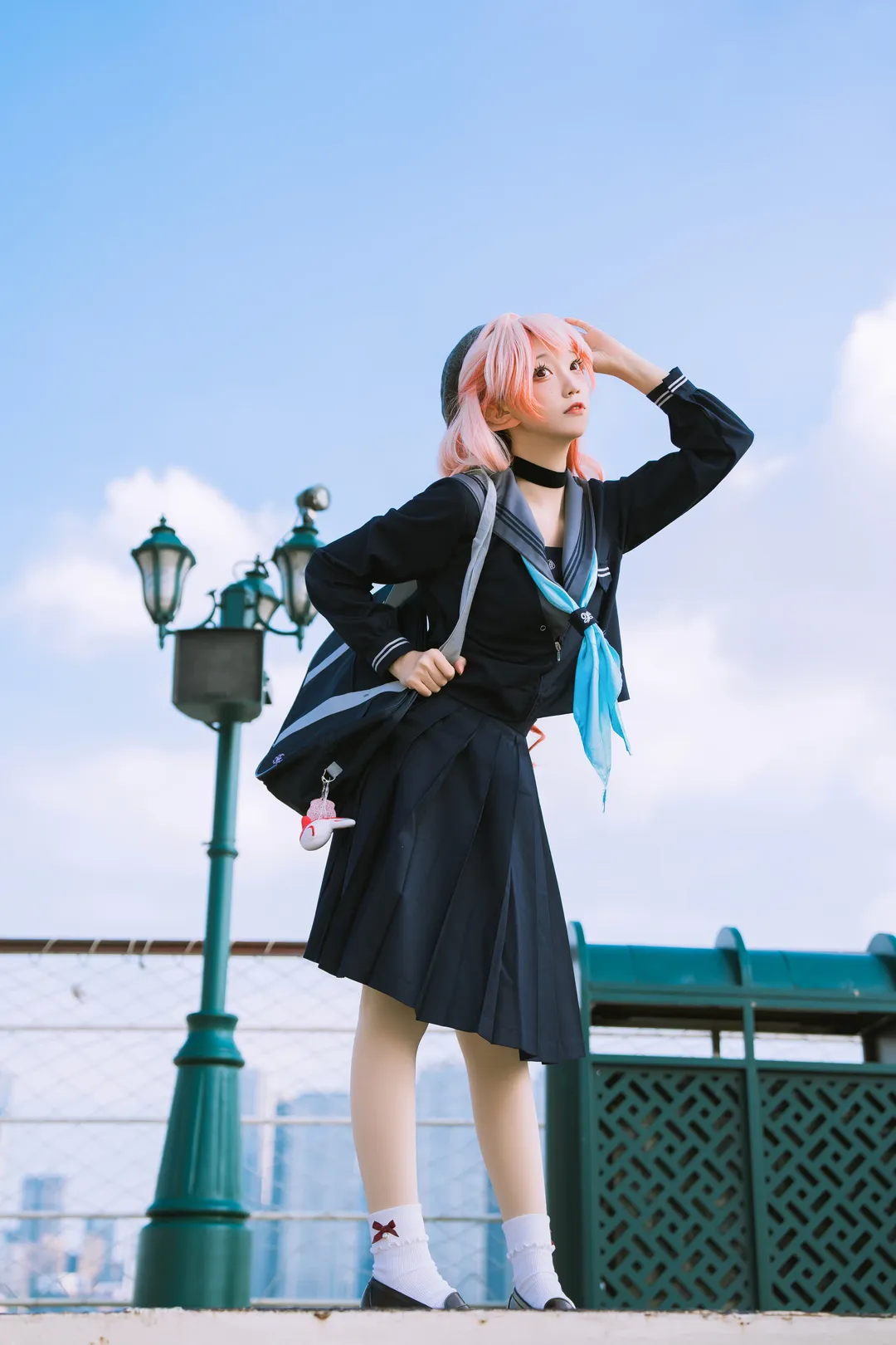明日方舟, 精灵耳, 水手服, 明日方舟遥cos, 羽生萌萌香 - 第1张