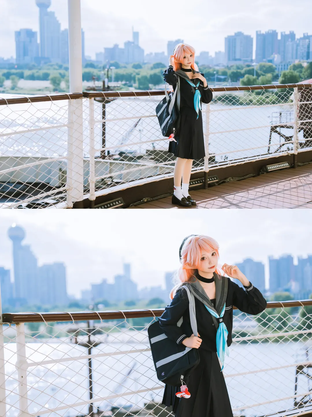 明日方舟, 精灵耳, 水手服, 明日方舟遥cos, 羽生萌萌香 - 第3张