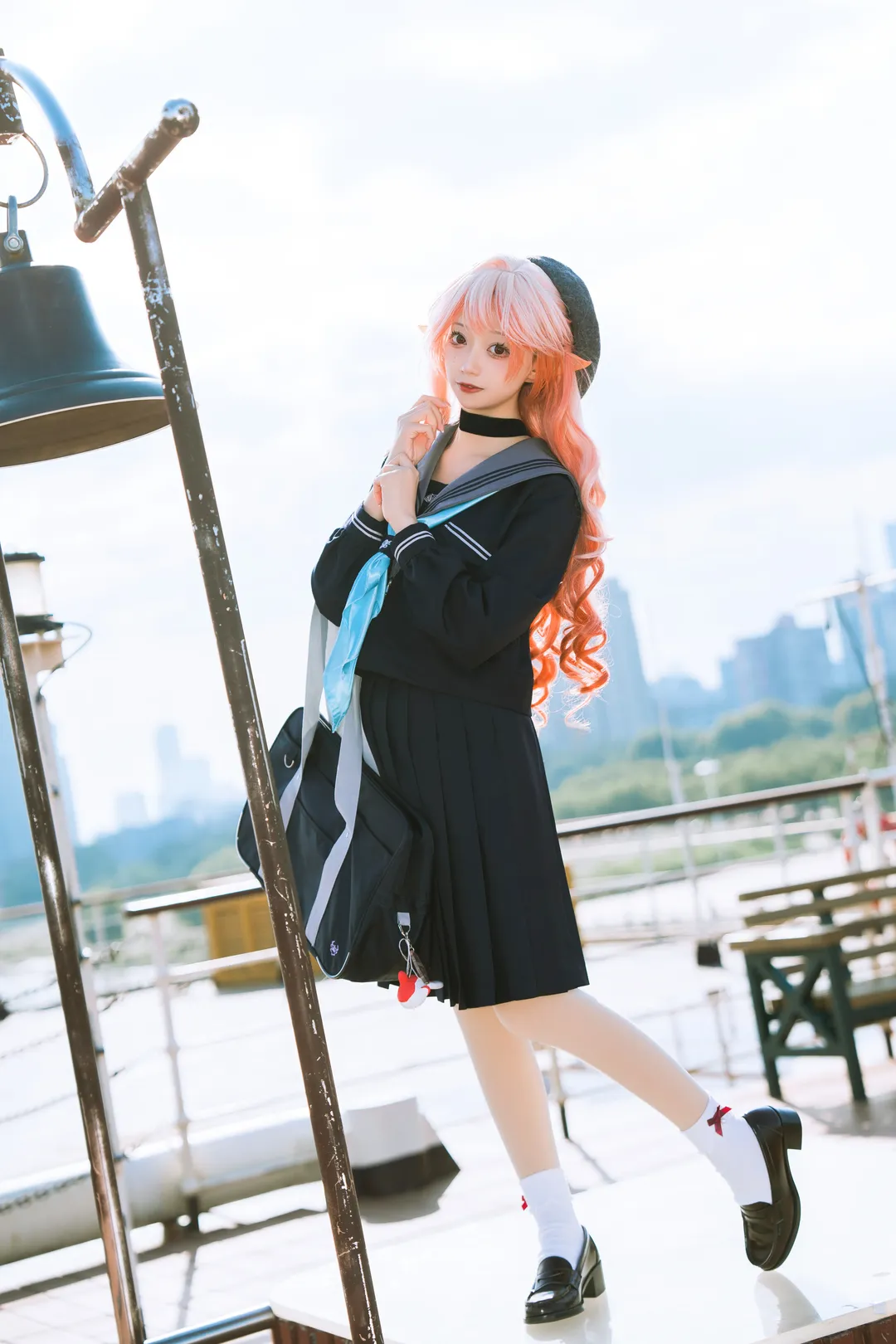 明日方舟, 精灵耳, 水手服, 明日方舟遥cos, 羽生萌萌香 - 第7张