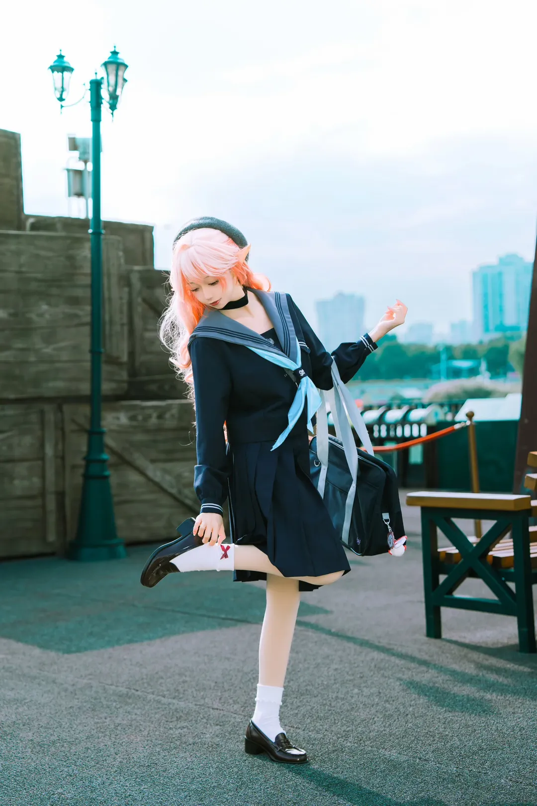 明日方舟, 精灵耳, 水手服, 明日方舟遥cos, 羽生萌萌香 - 第9张