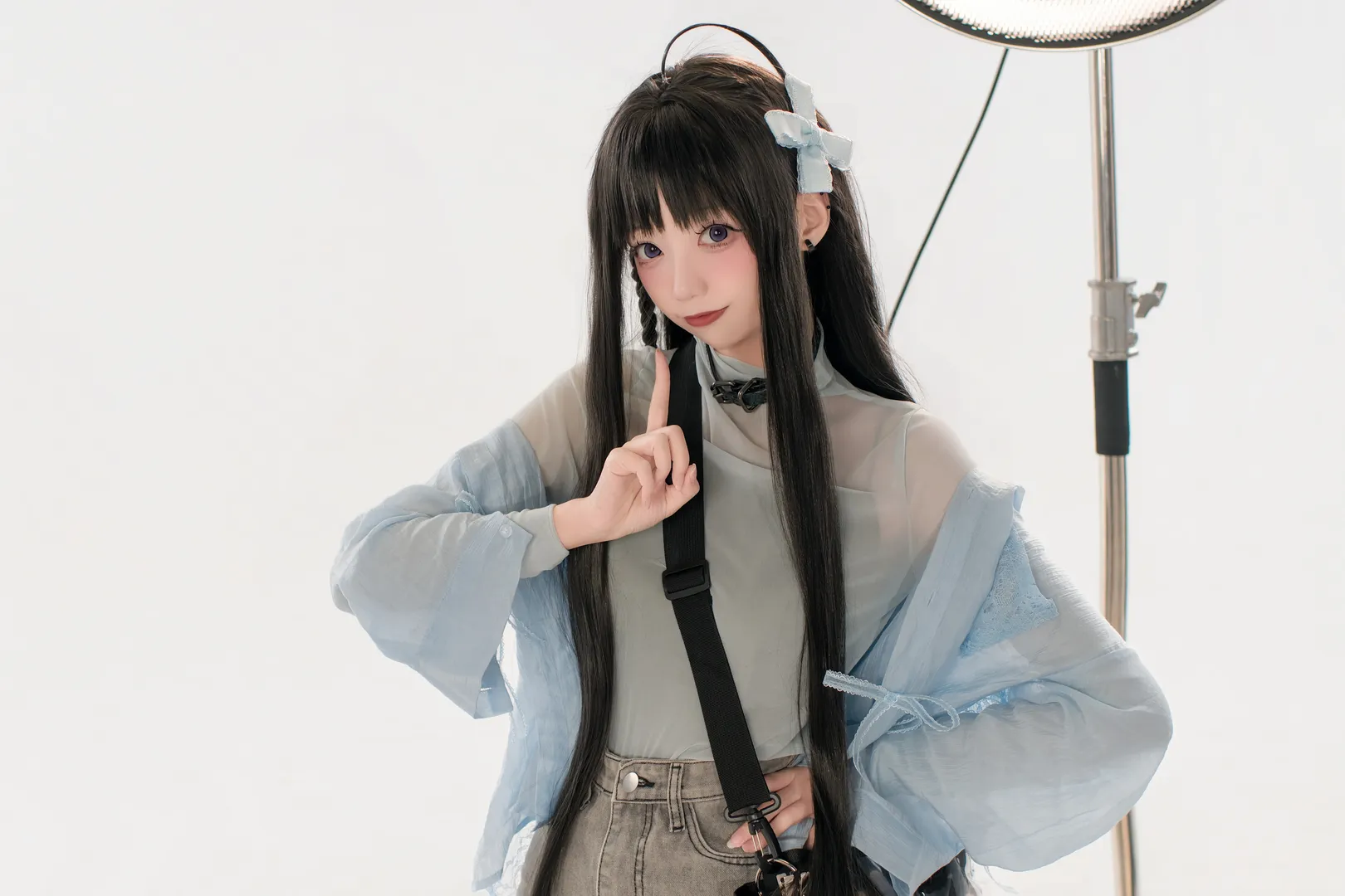 摄影棚, cosplay妆容, 安和昴cos, girlsbandcry, 丝袜 - 第3张