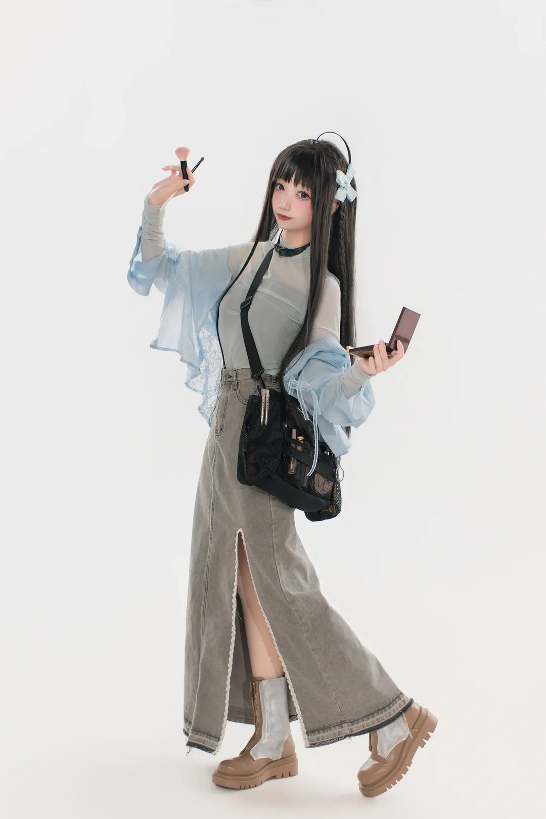 摄影棚, cosplay妆容, 安和昴cos, girlsbandcry, 丝袜 - 第8张