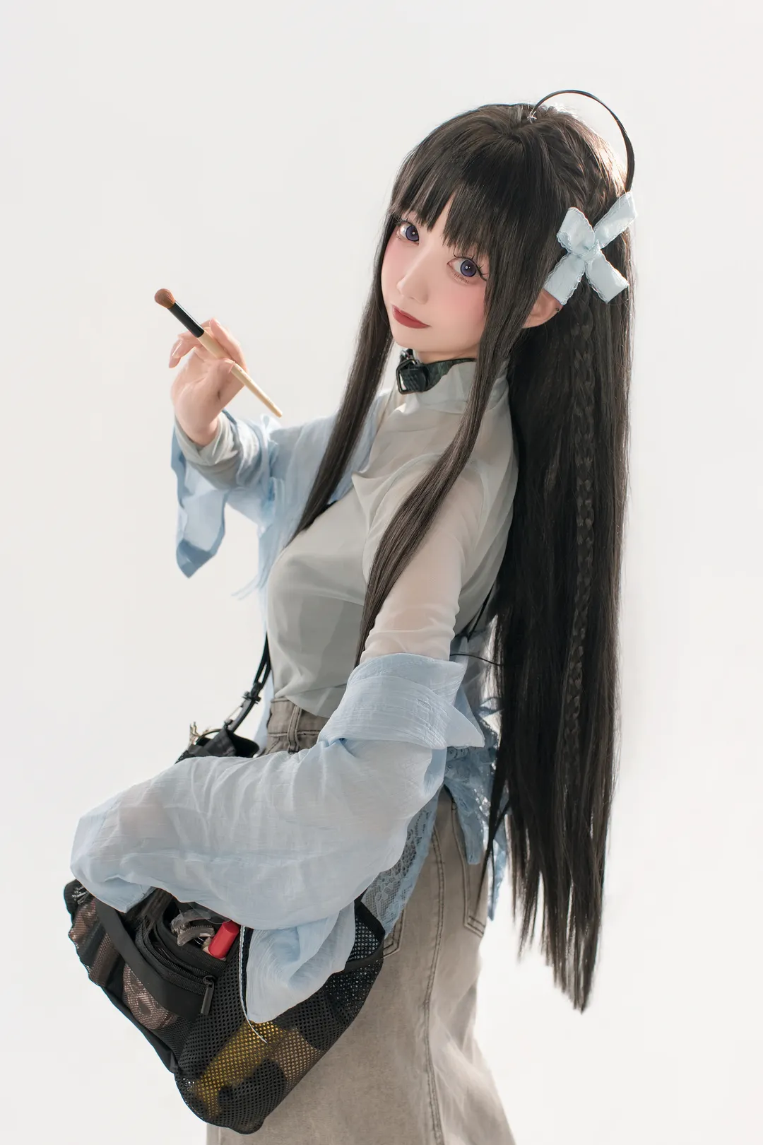 摄影棚, cosplay妆容, 安和昴cos, girlsbandcry, 丝袜 - 第9张