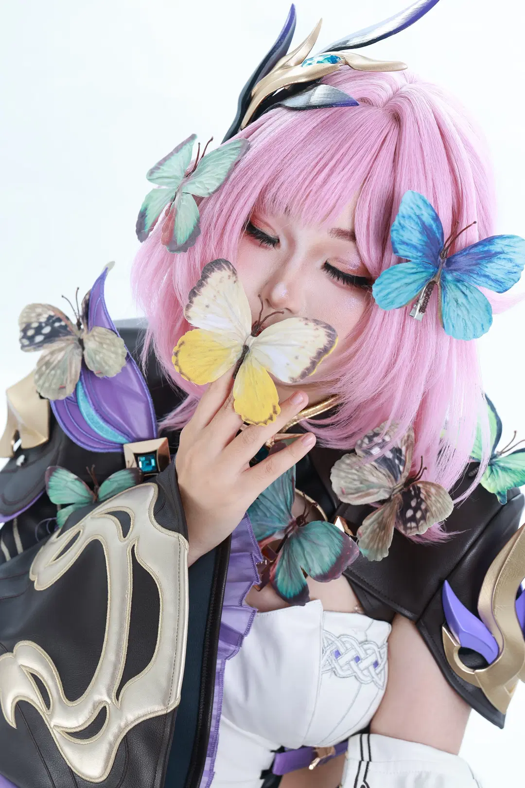 【エリシア コスプレ】崩壊 3rd ピンクの妖精と蝶が織りなす夢想の共演 - 洛丹JUNE - 2枚目