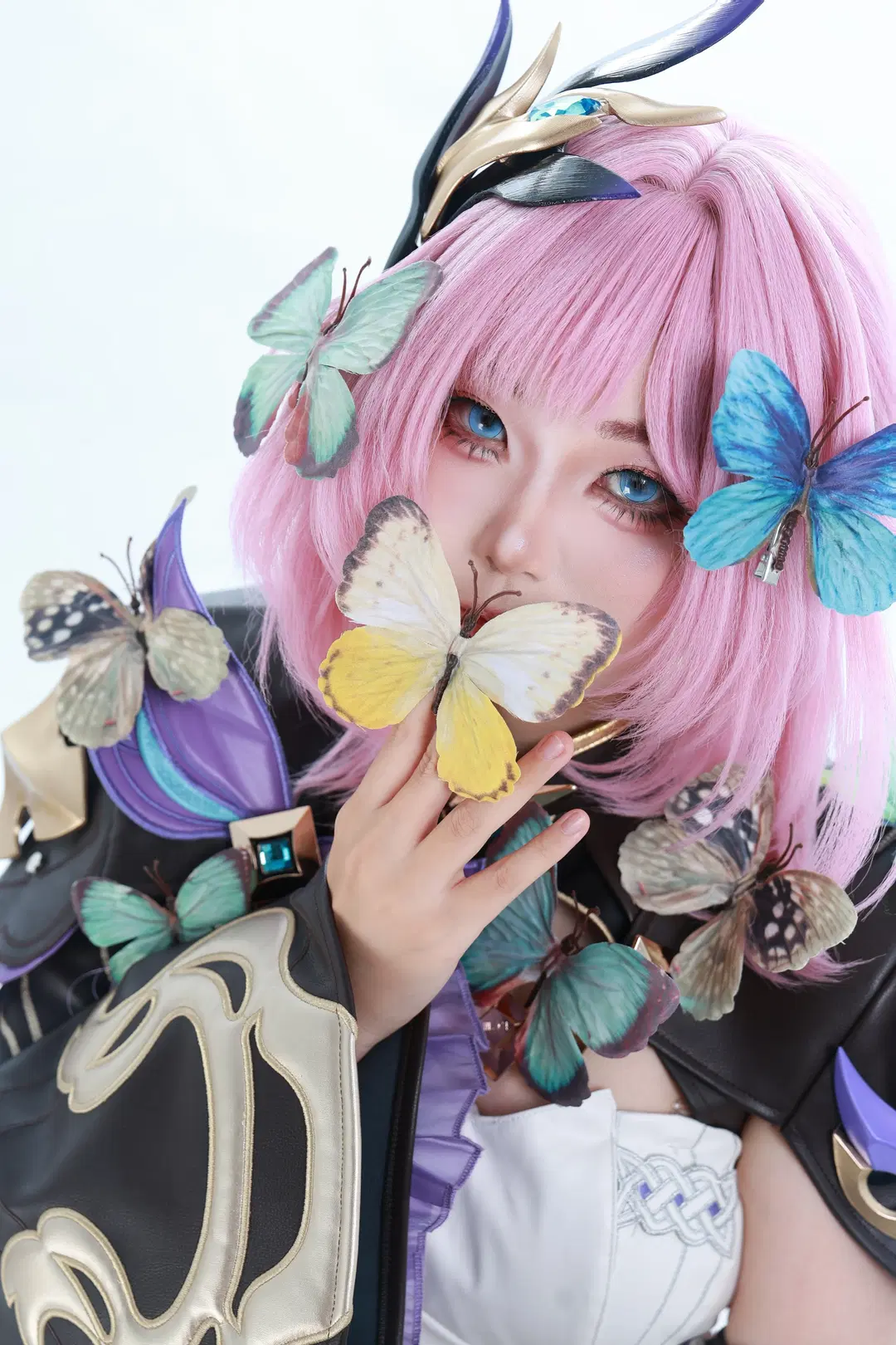【エリシア コスプレ】崩壊 3rd ピンクの妖精と蝶が織りなす夢想の共演 - 洛丹JUNE - 3枚目