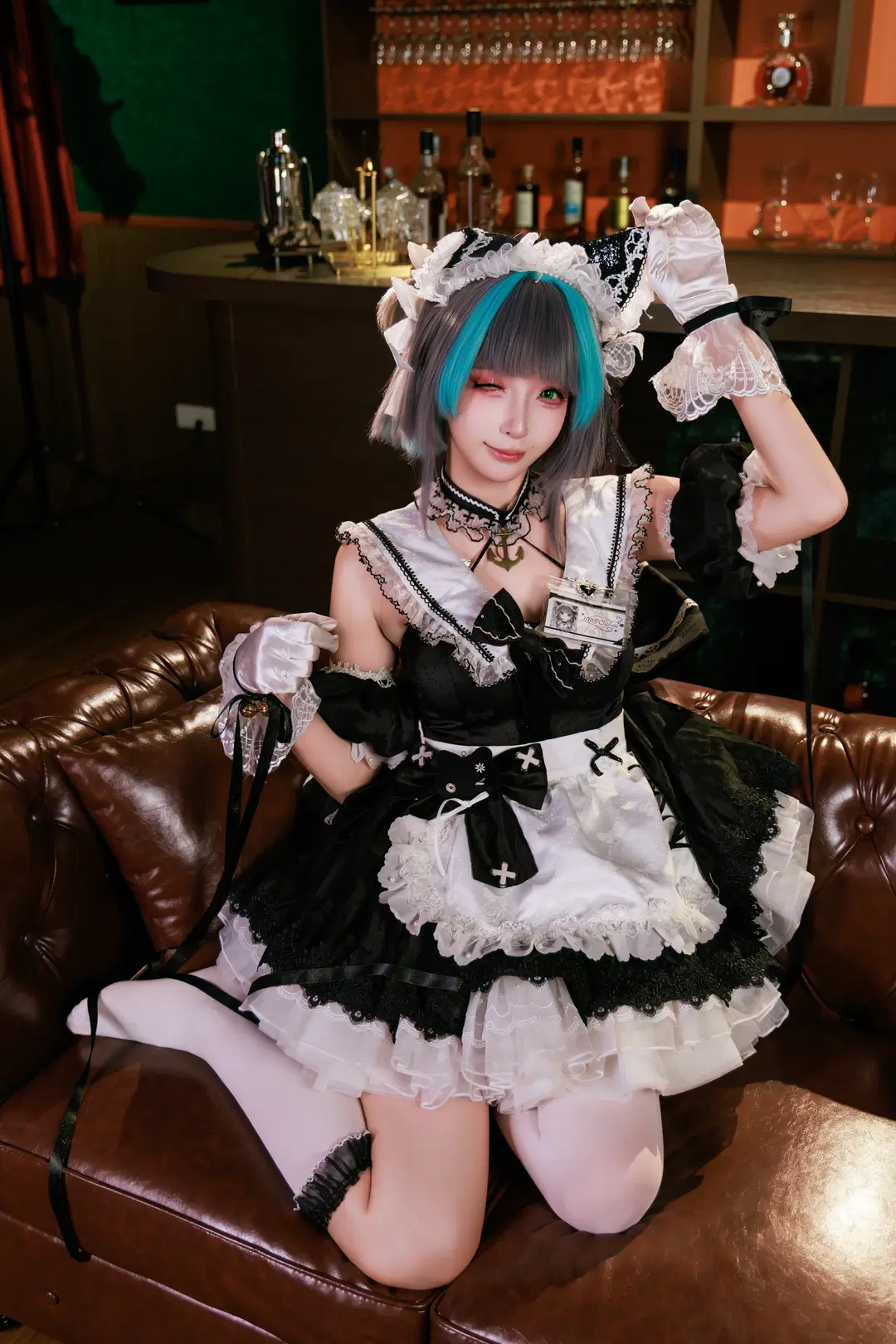 【チェシャー コスプレ】アズールレーンのほろ酔いモーメント、ロイヤルメイドの神秘的な誘惑 - Shinolise - 7枚目
