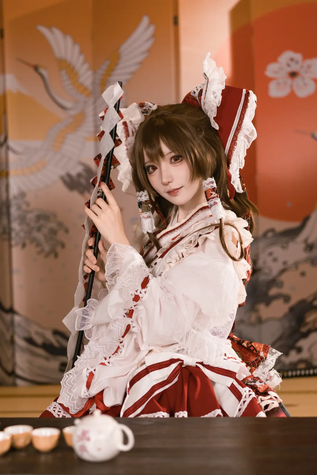 【博麗靈夢cos】神社裡的春日時光與紅白裙襬 - Shinolise - 第7張