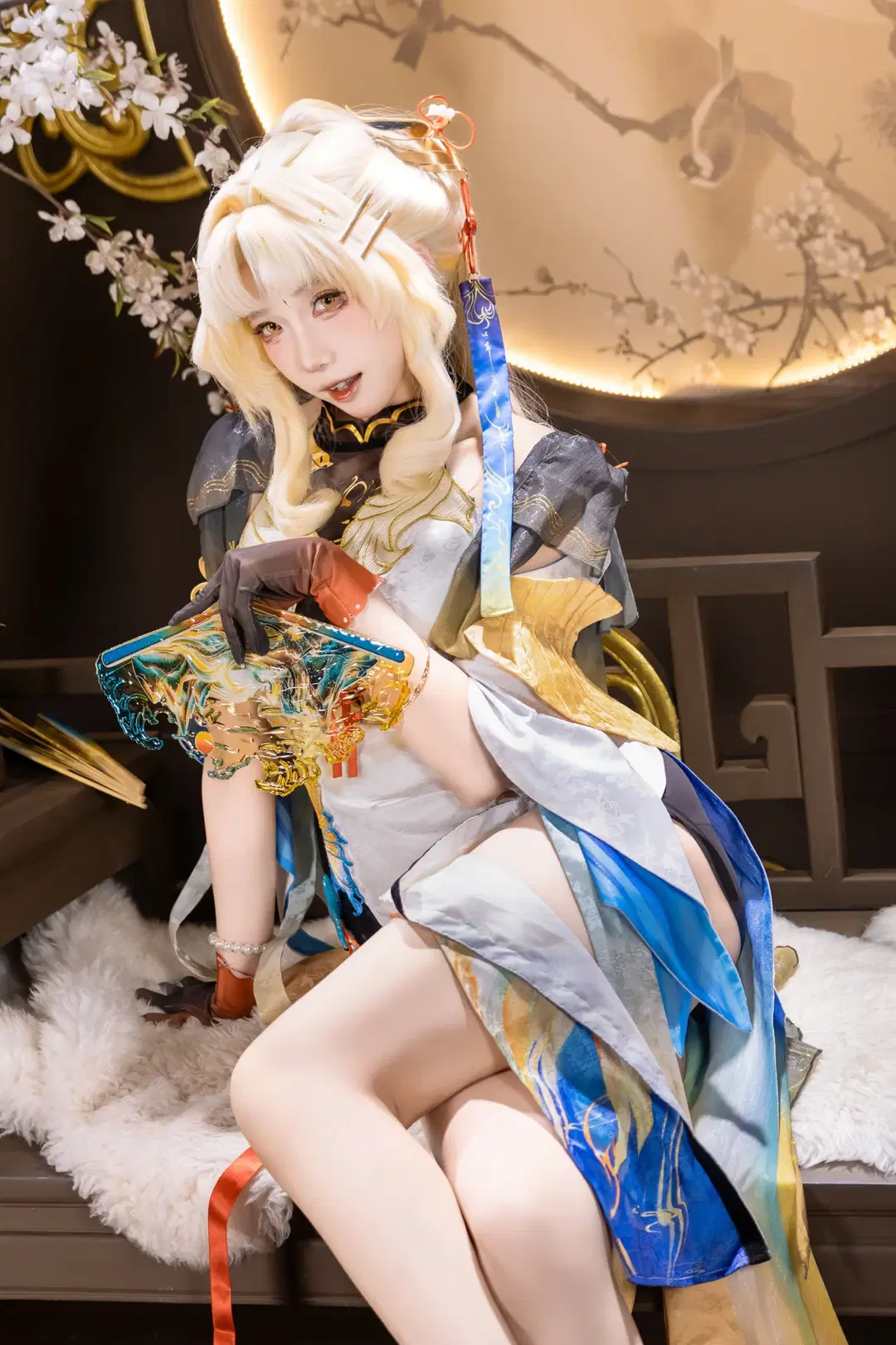 【穂穂コスプレ】『鳴潮』の中華幻想、扇子小道具が揺れるアンニュイなひととき - Shinolise - 6枚目