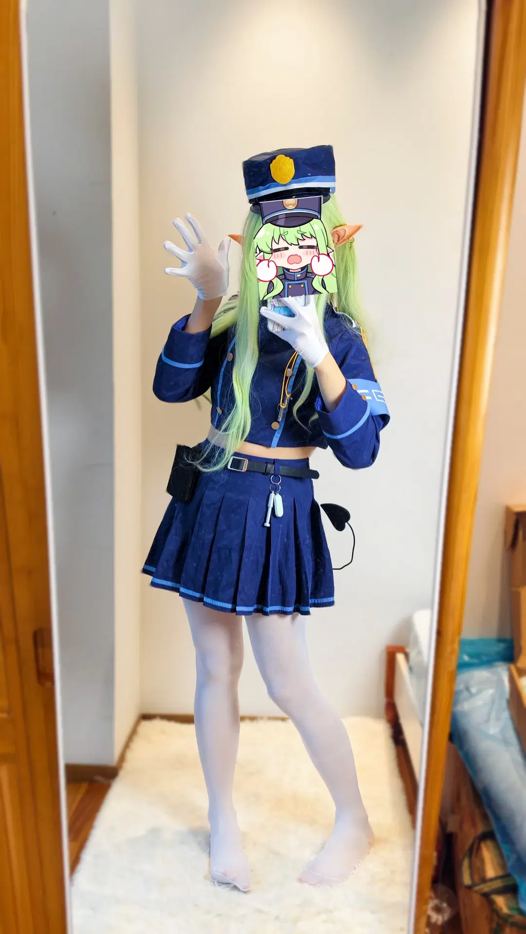 Blue Archive, White stockings, Tachibana Nozomi cosplay, Tachibana Hikari cosplay, mesugaki