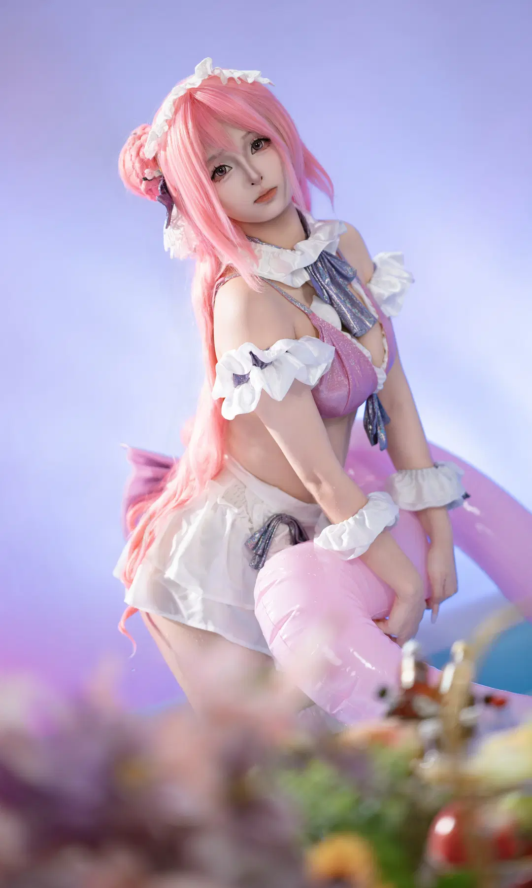 cosplay, 泳装cos, 胜利女神nikke, 泳池拍照, 桃乐丝cos