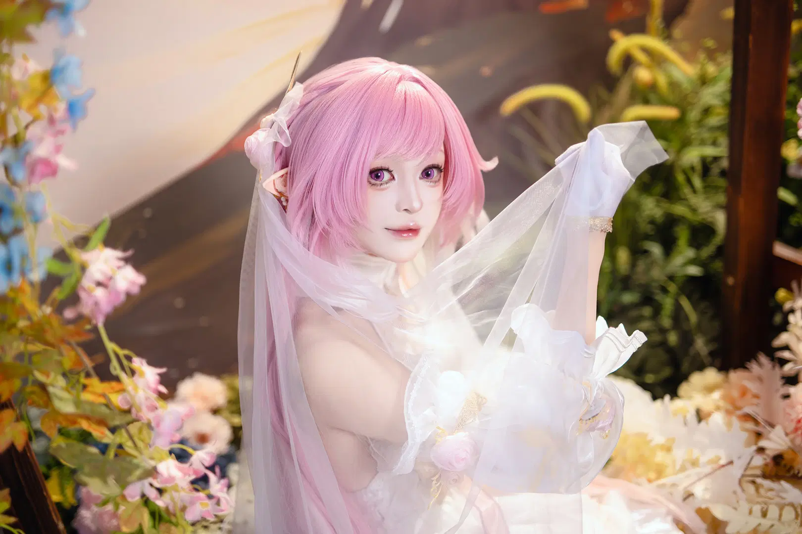 【爱莉希雅cos】崩坏三粉色妖精小姐的飞花之约 - 五盒_琴里 - 第2张