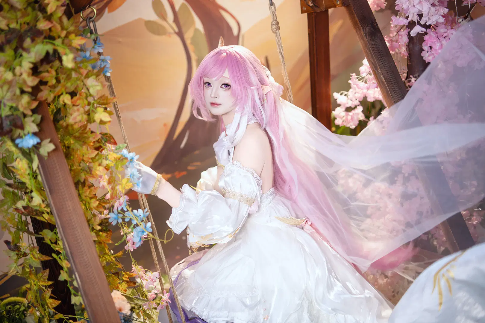 【爱莉希雅cos】崩坏三粉色妖精小姐的飞花之约 - 五盒_琴里 - 第4张