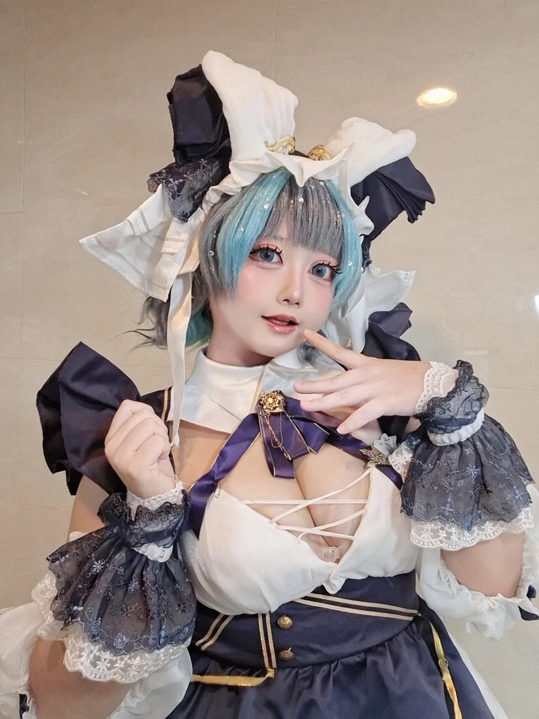 柴郡cos, 碧蓝航线, 女仆装, Coser日常, 日系cos妆