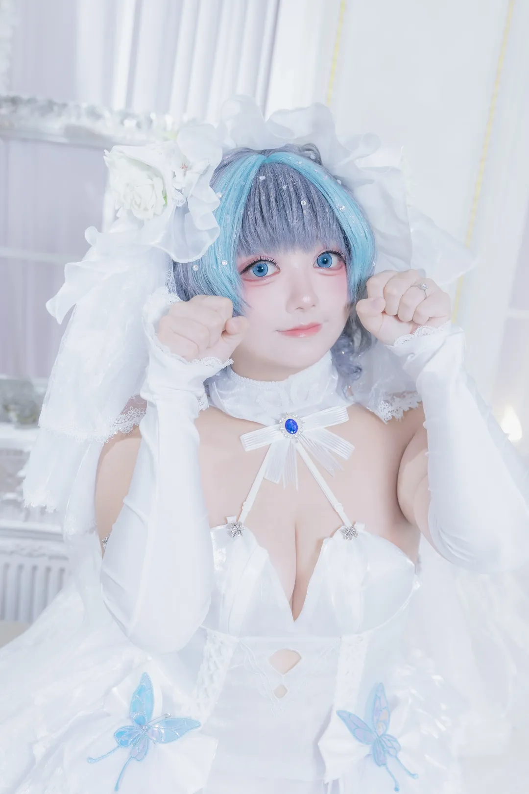 cosplay, 柴郡cos, 碧蓝航线, 白丝, 柴郡誓约花嫁