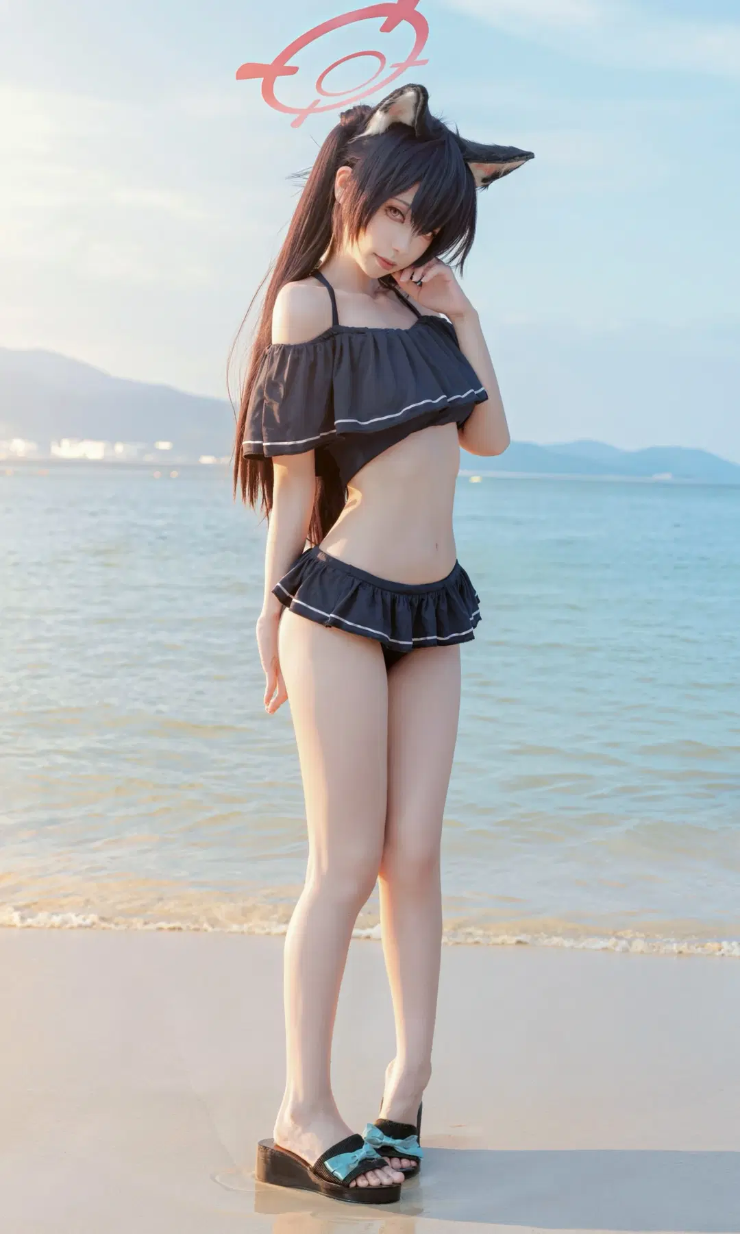 【黑见芹香cos】阴天海滩外景的加光魔法 - 离子睡不醒 - 第2张