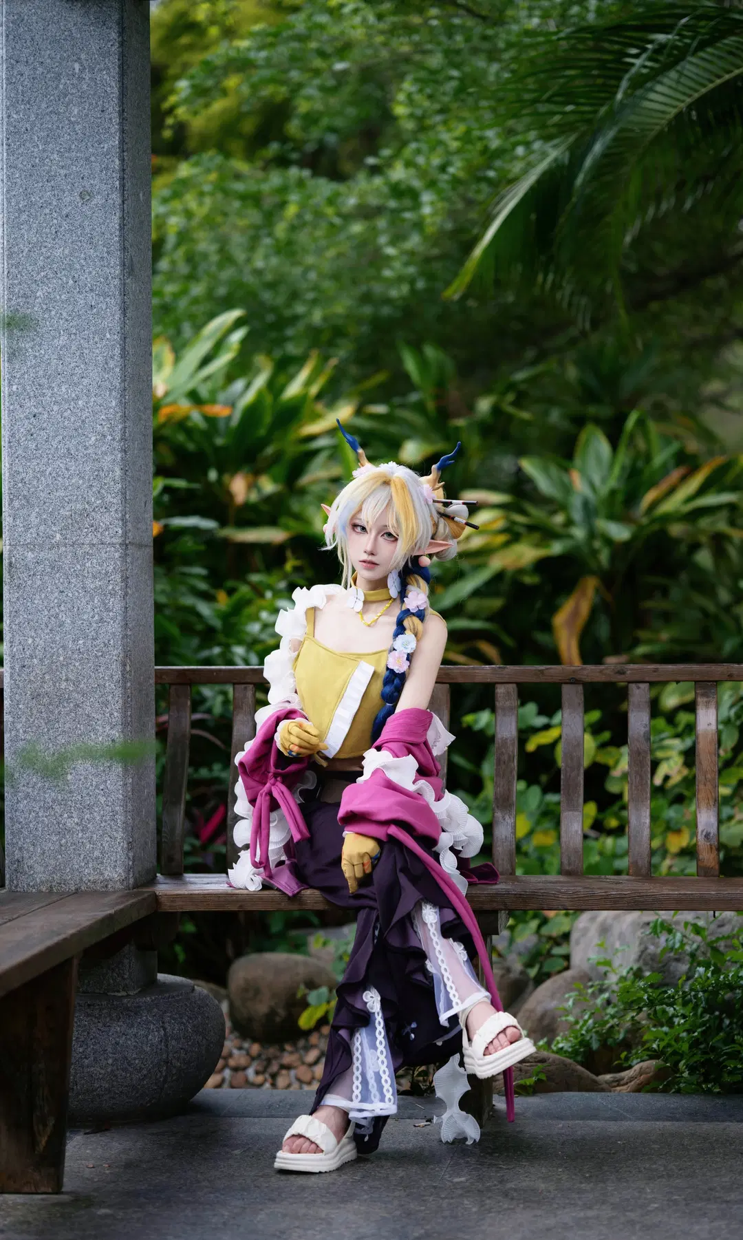 黍cos, 明日方舟, 春日宴, 国风cosplay, 阴天氛围感