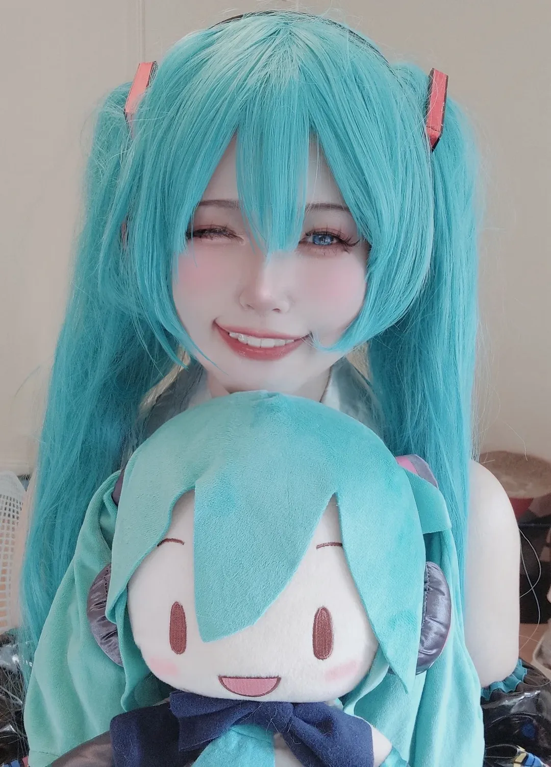 cosplay, 初音未来cos, 黑丝, 玉桂狗初音, 单马尾 - 第4张