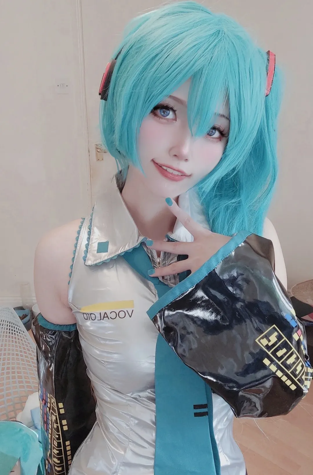 cosplay, 初音未来cos, 黑丝, 玉桂狗初音, 单马尾 - 第6张