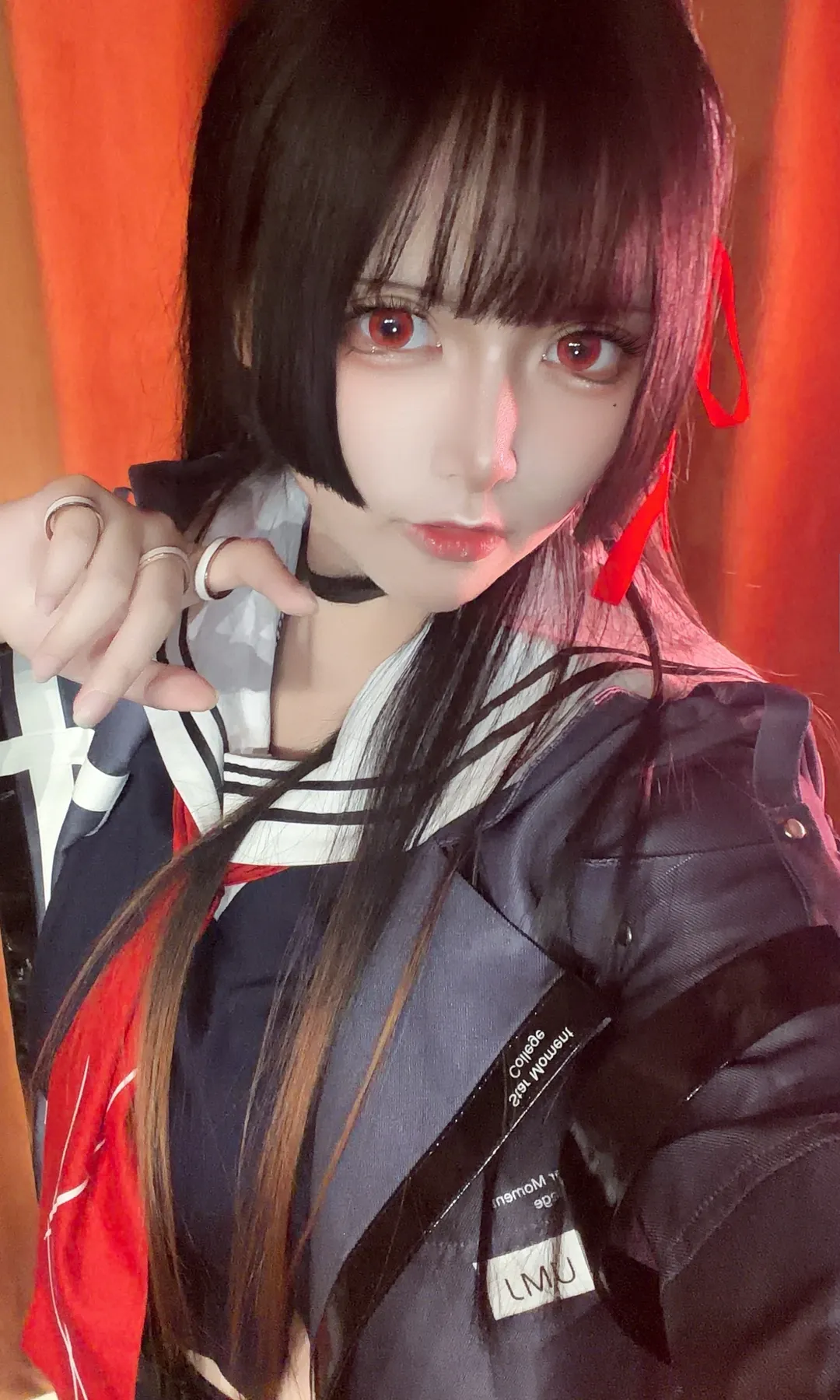 鸣潮, 机能风, 千咲cos, 黑丝, 真发cos - 第1张