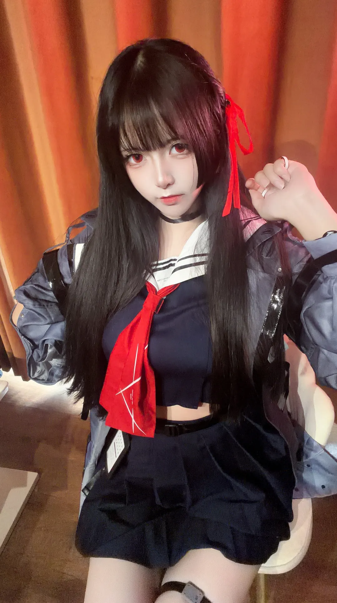 鸣潮, 机能风, 千咲cos, 黑丝, 真发cos - 第4张