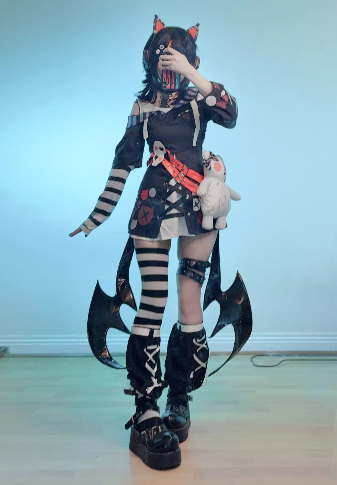 二次元cosplay, 魔法少女的魔女审判, 哥特风穿搭, 丝袜, 泽渡可可cos