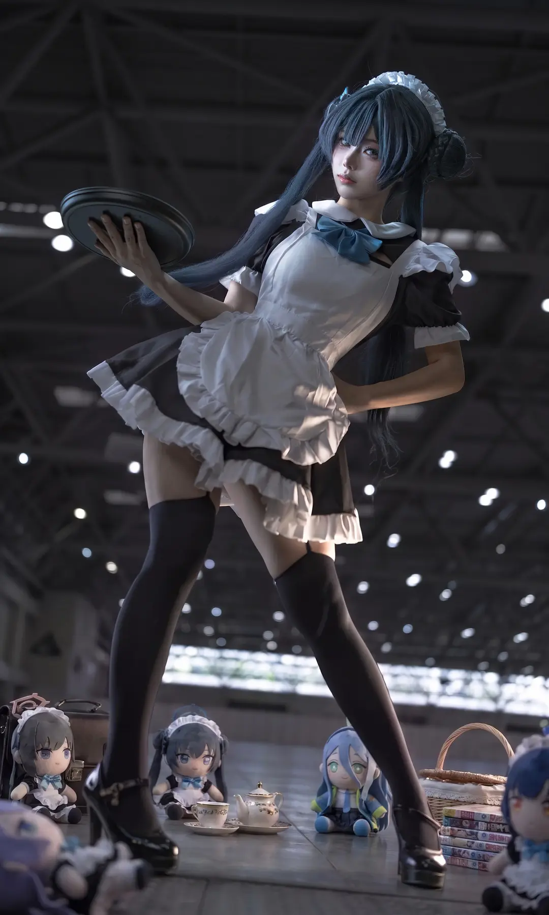 cosplay, 漫展场照, 暗调摄影, 黑丝女仆, 重庆oioi漫展 - 第2张