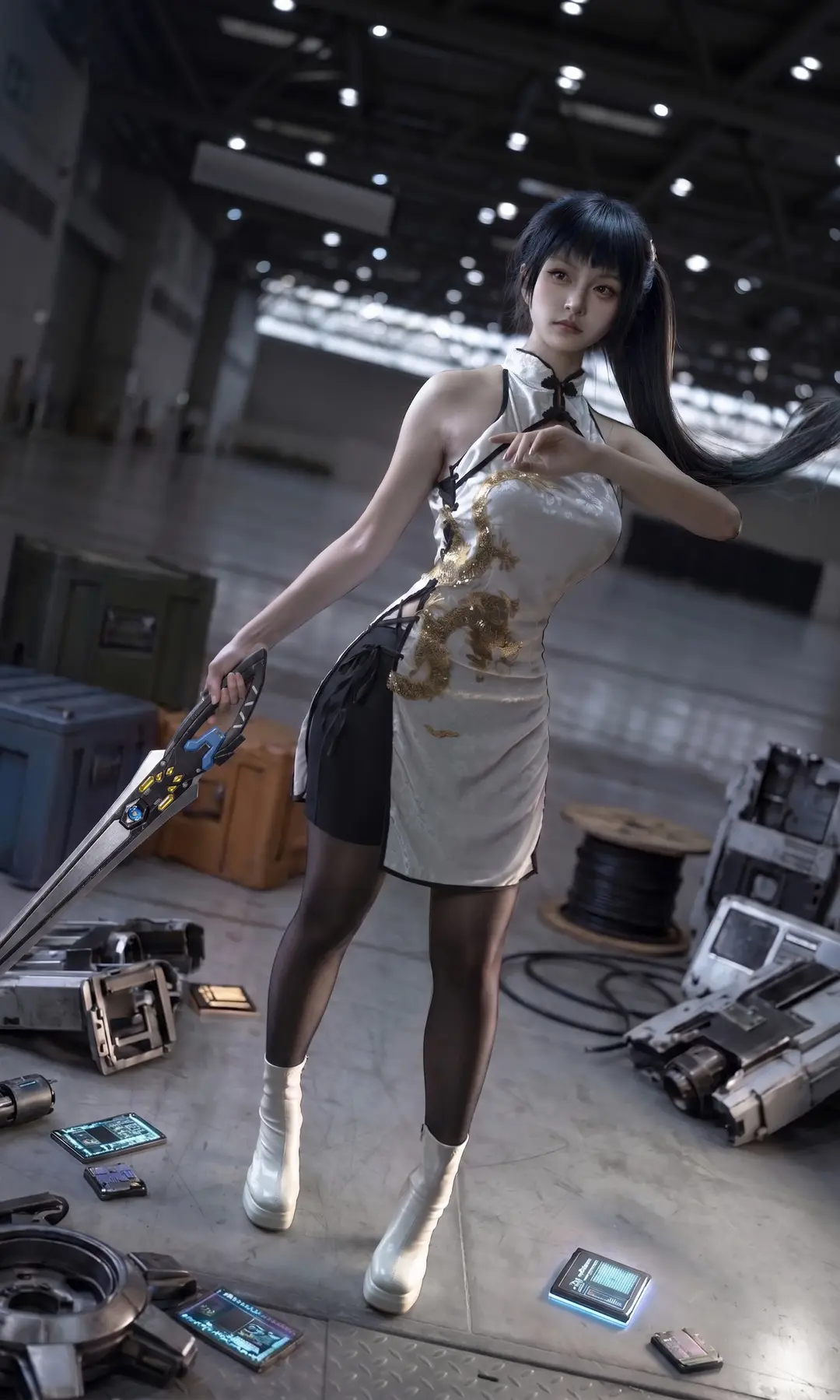 cosplay, 漫展场照, 暗调摄影, 黑丝女仆, 重庆oioi漫展 - 第6张