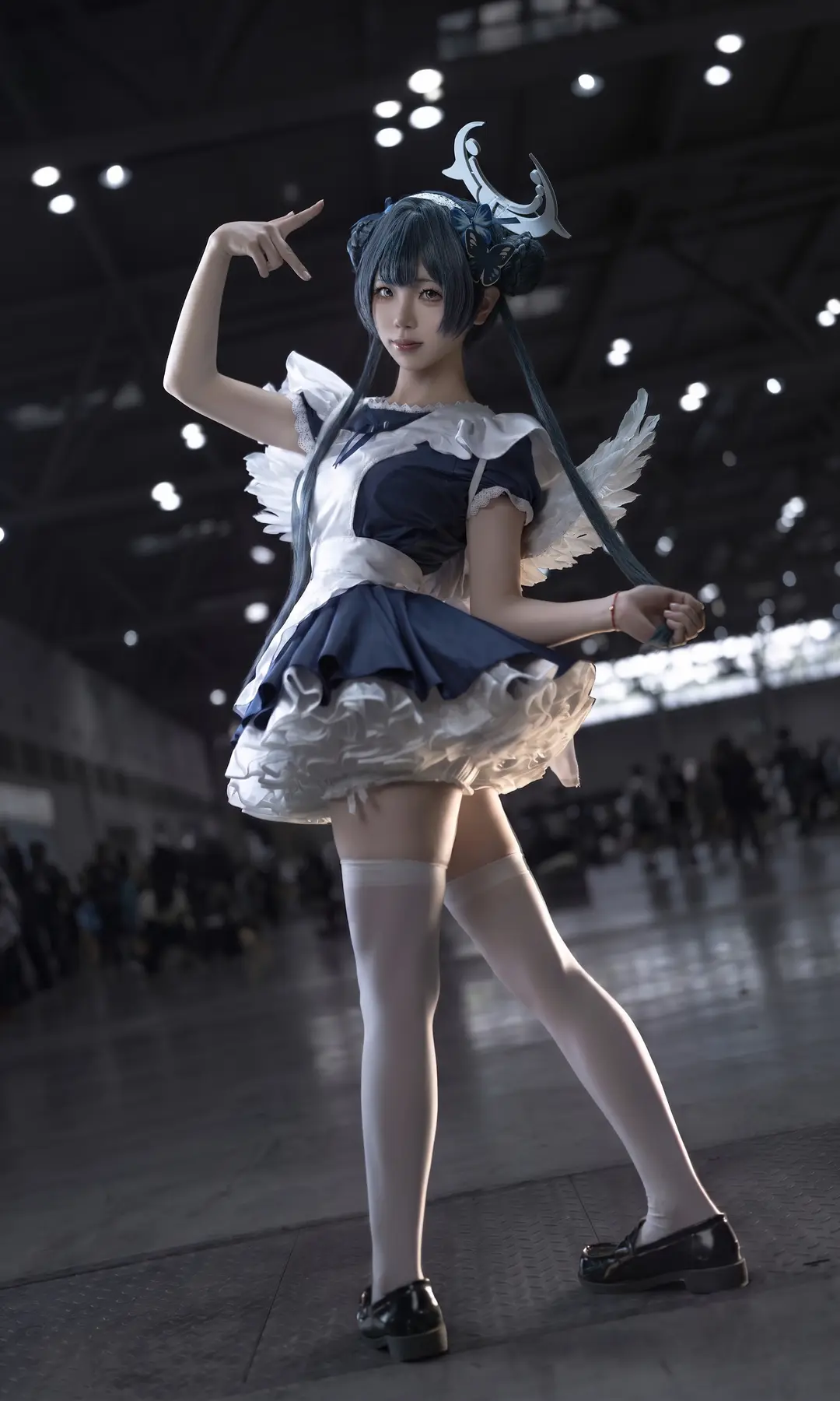 cosplay, 漫展场照, 暗调摄影, 黑丝女仆, 重庆oioi漫展 - 第7张