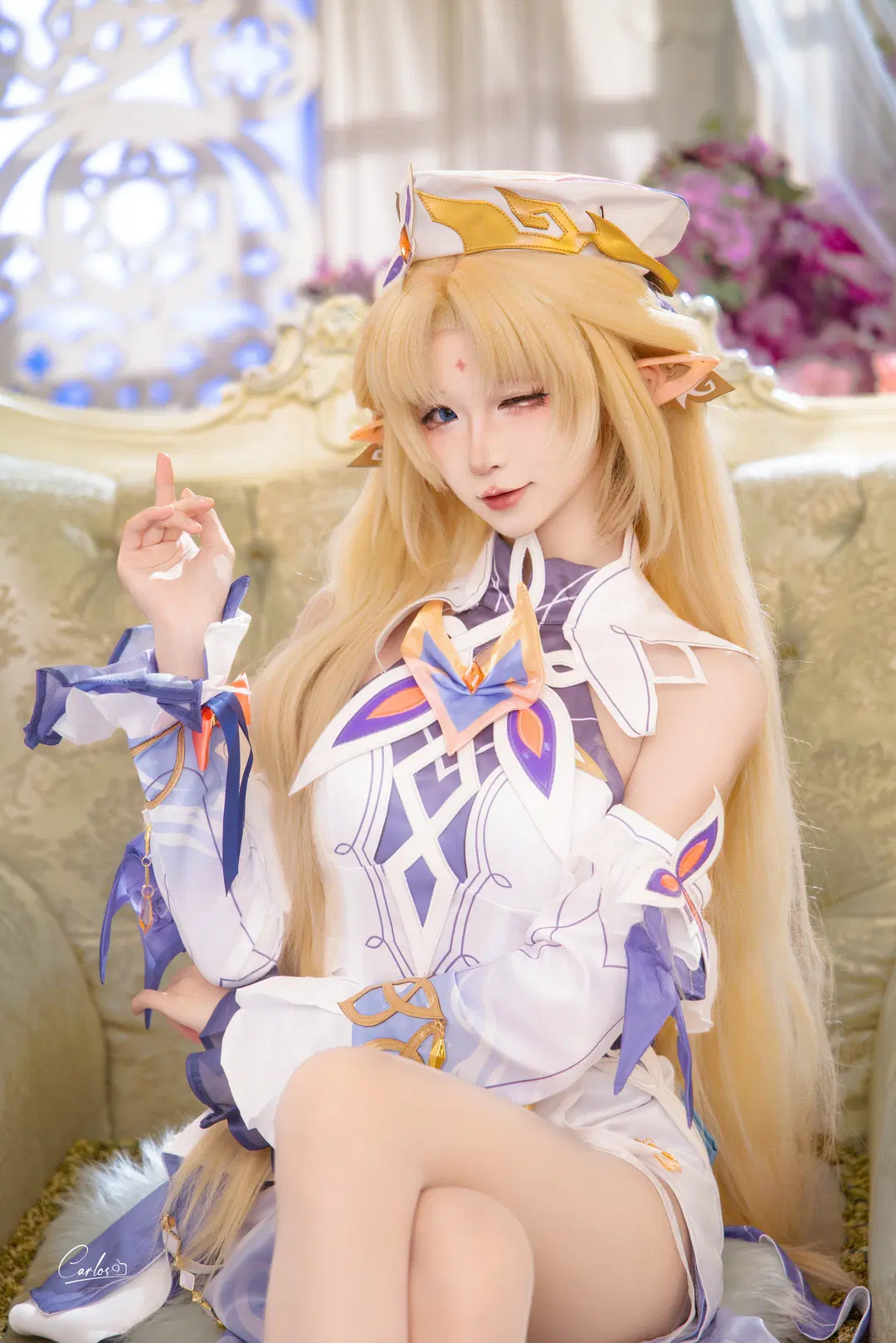 Genshin Impact Illusory Realm Elf cosplay: Indulging in a Sweet Dream in a Sea of Flowers by Carlos光影实录 - Image 5