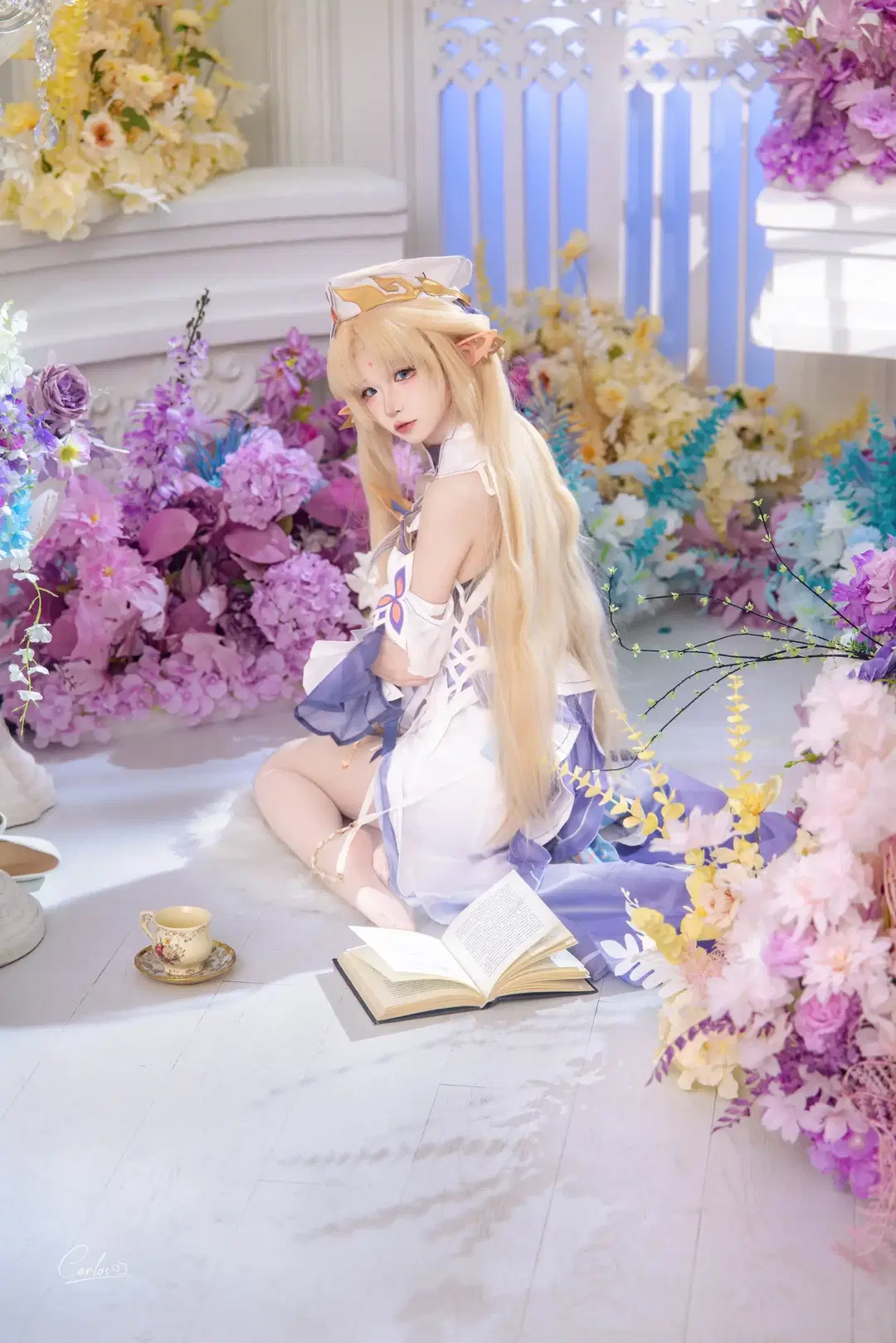 Genshin Impact Illusory Realm Elf cosplay: Indulging in a Sweet Dream in a Sea of Flowers by Carlos光影实录 - Image 8