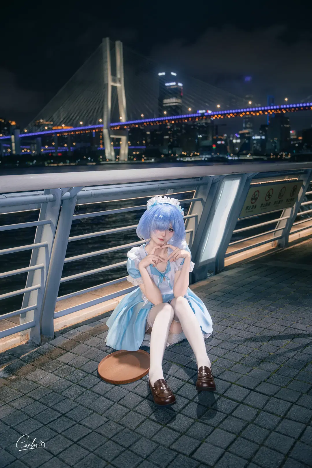 【蕾姆cos】Re從零開始江畔夜景，帶著剛出爐的麵包一起看江景 - Carlos光影实录 - 第4張