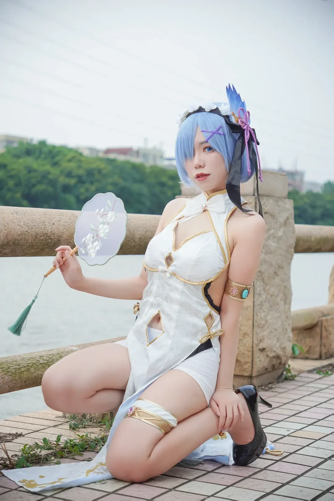 二次元, cosplay, 漫展返图, 旗袍, 蕾姆cos - 第1张
