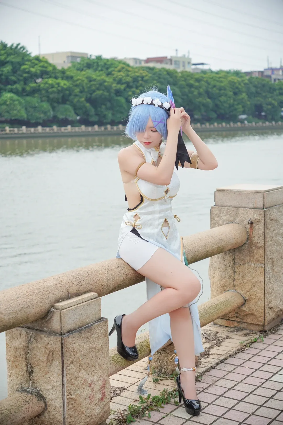 二次元, cosplay, 漫展返图, 旗袍, 蕾姆cos - 第2张