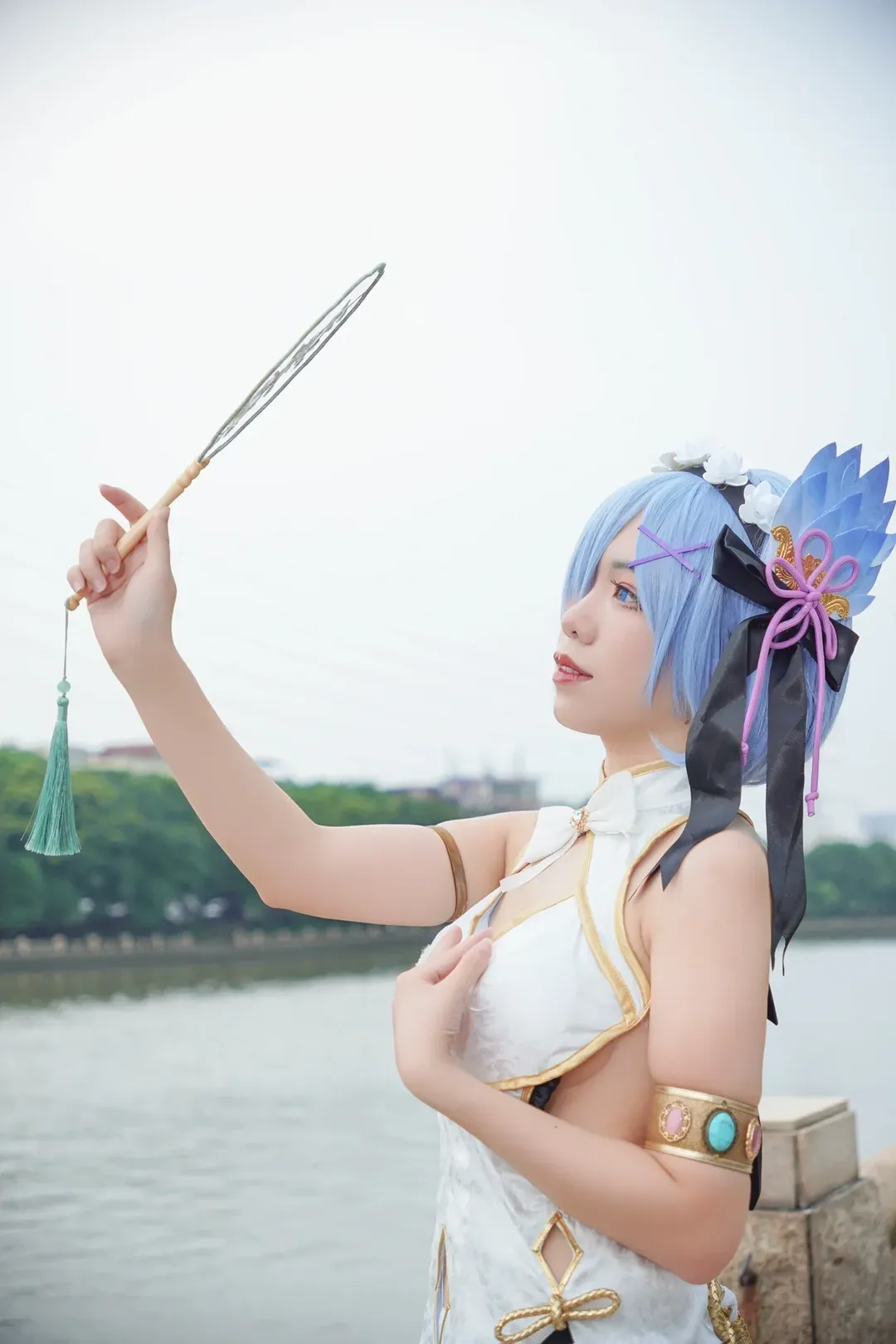 二次元, cosplay, 漫展返图, 旗袍, 蕾姆cos - 第3张