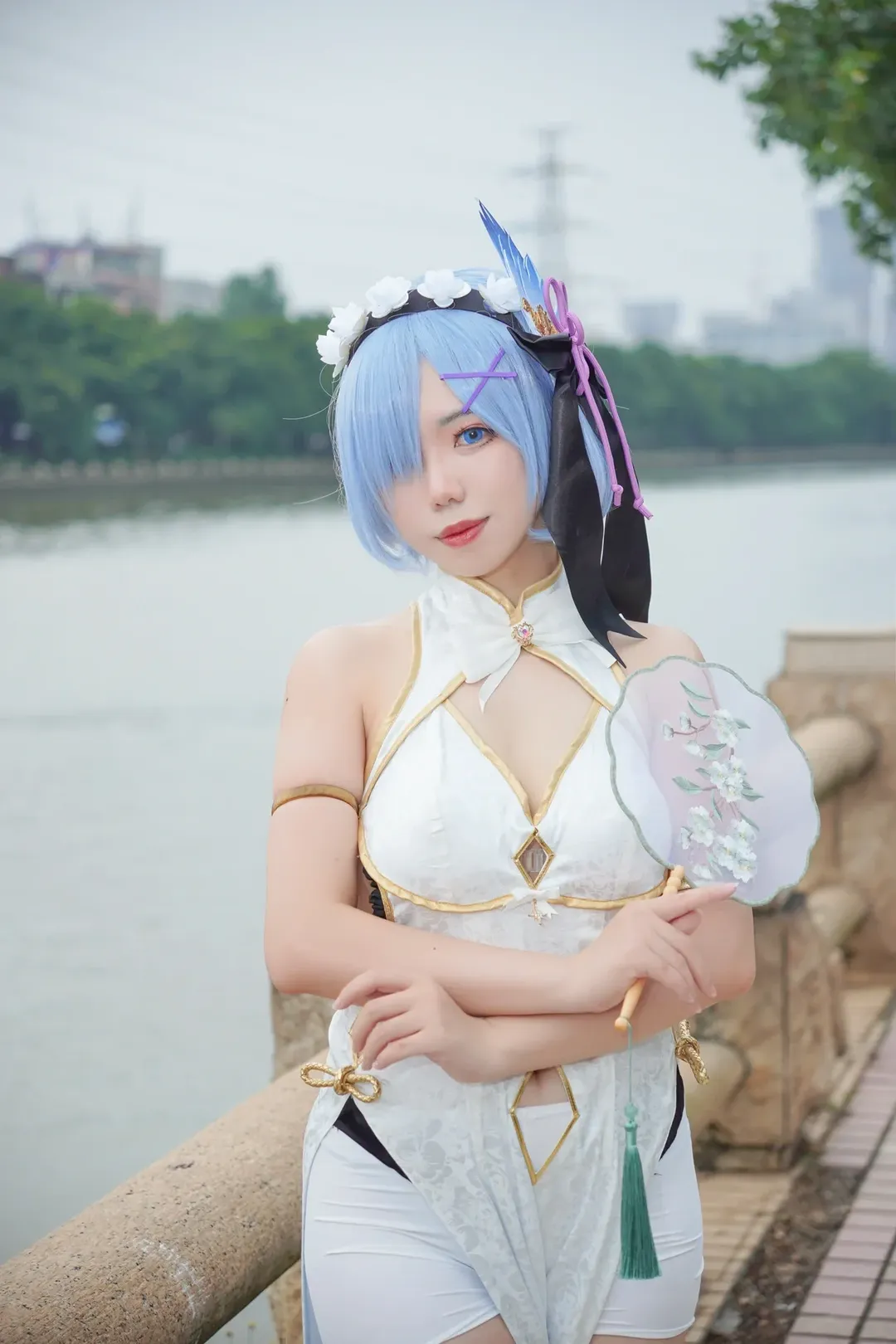 二次元, cosplay, 漫展返图, 旗袍, 蕾姆cos - 第4张