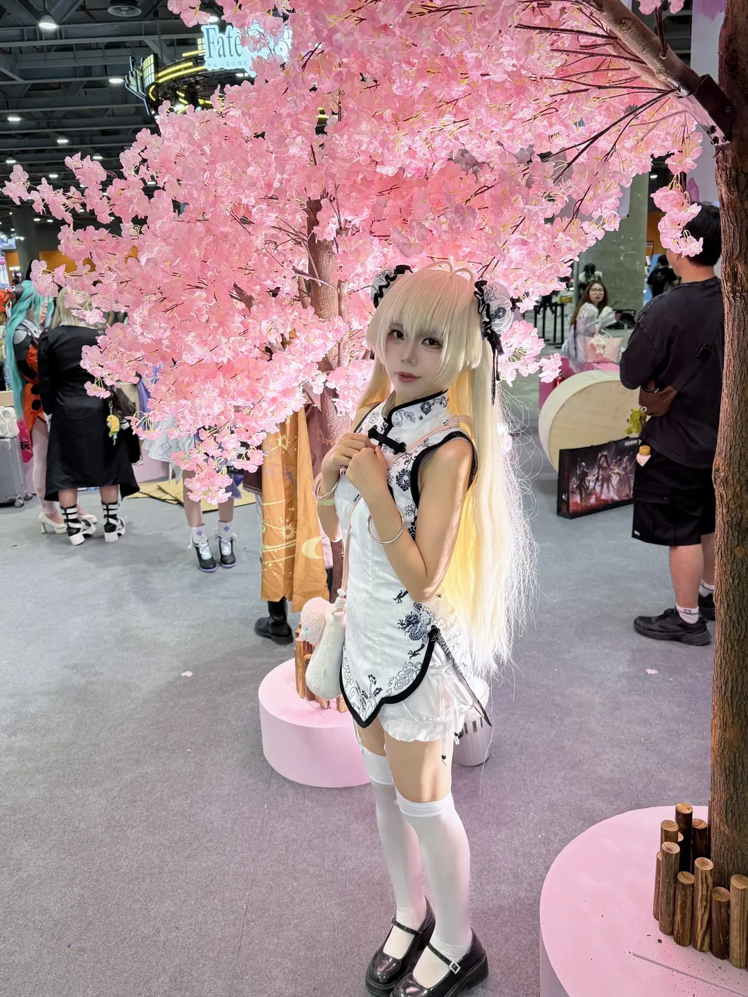cosplay, 漫展返图, 萤火虫漫展, 穹妹cos, 白丝旗袍 - 第2张