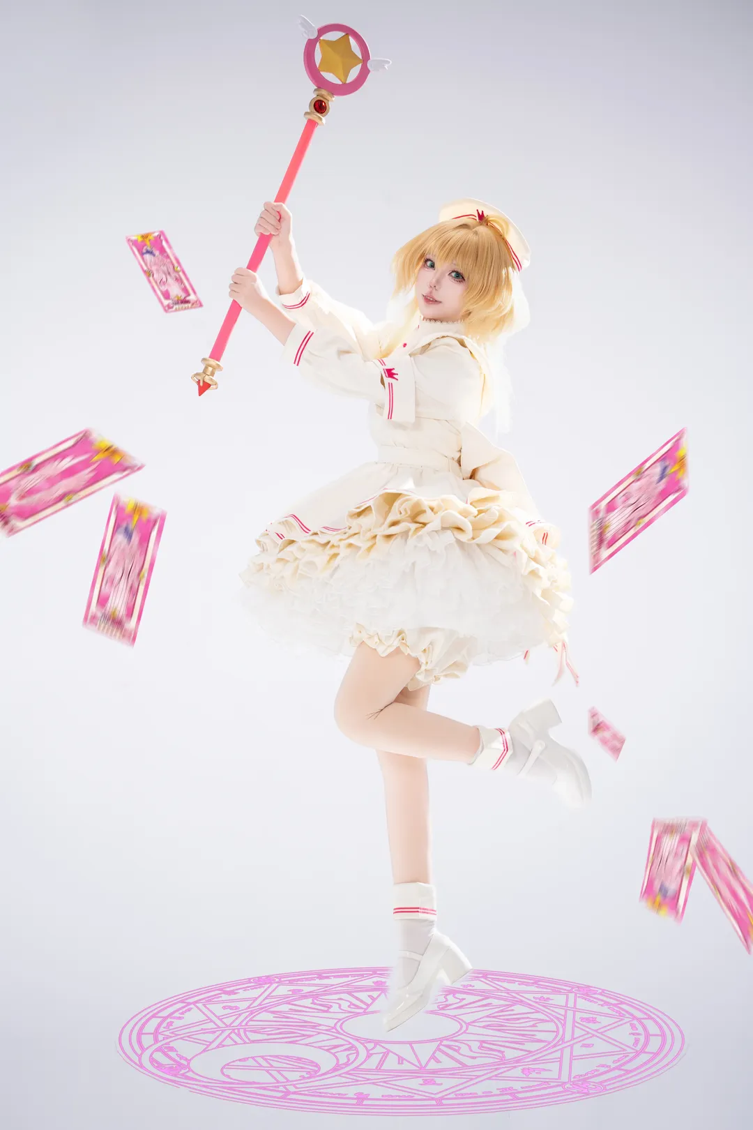 魔法少女, 小樱cos, 二次元cos, 魔卡少女樱, 护士服