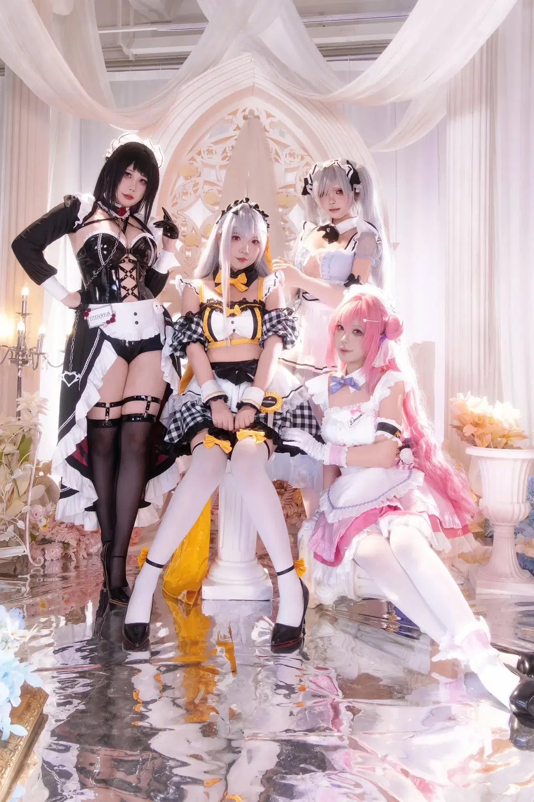 【ドロシーコスプレ】『勝利の女神:NIKKE』メイドテーマ合わせ撮影記録（白ストッキング・モダニア コスプレ） - Helloguagua - 2枚目