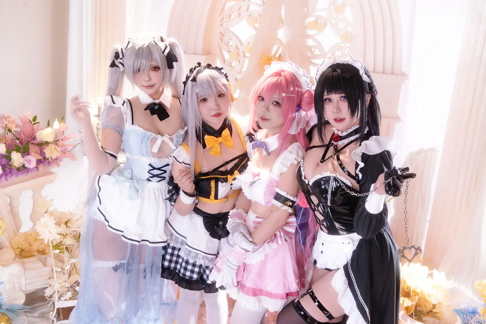 【ドロシーコスプレ】『勝利の女神:NIKKE』メイドテーマ合わせ撮影記録（白ストッキング・モダニア コスプレ） - Helloguagua - 3枚目