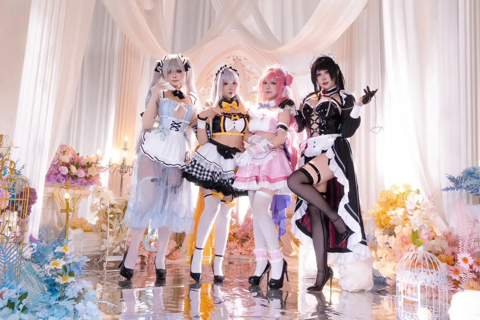 【ドロシーコスプレ】『勝利の女神:NIKKE』メイドテーマ合わせ撮影記録（白ストッキング・モダニア コスプレ） - Helloguagua - 4枚目