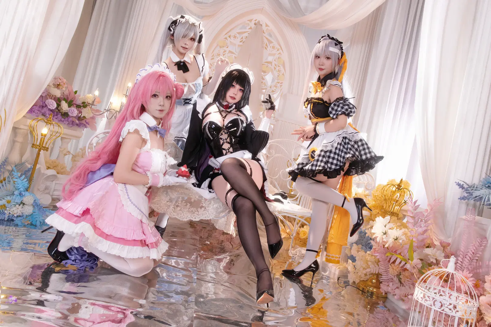 【ドロシーコスプレ】『勝利の女神:NIKKE』メイドテーマ合わせ撮影記録（白ストッキング・モダニア コスプレ） - Helloguagua - 5枚目