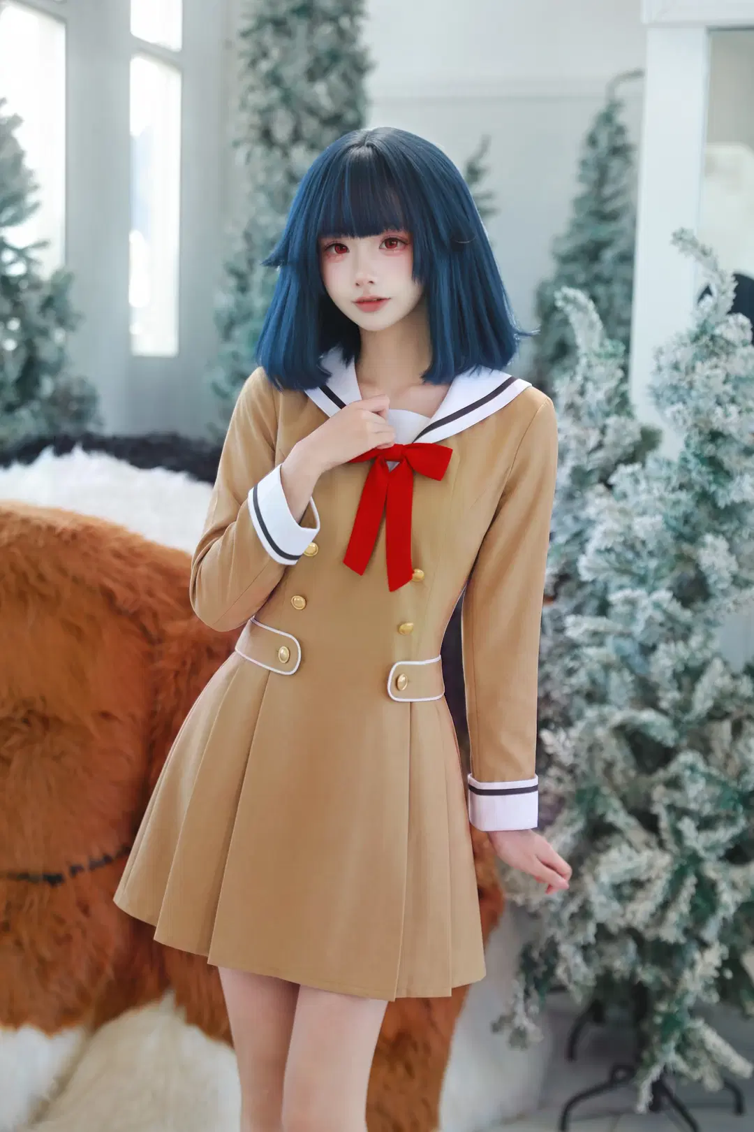【牛込りみコスプレ】バンドリ！ 冬の雪景色で綴るセーラー服撮影記録 - Aoi葵 - 2枚目