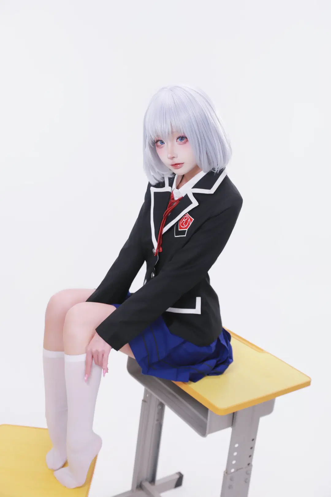 cosplay, 白丝, 约会大作战, 校服cos, 鸢一折纸cos