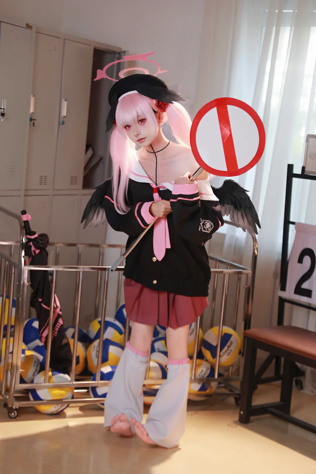【下江コハル コスプレ】『ブルーアーカイブ』の禁止標識、今回は本当にダメです！ - Aoi葵 - 2枚目