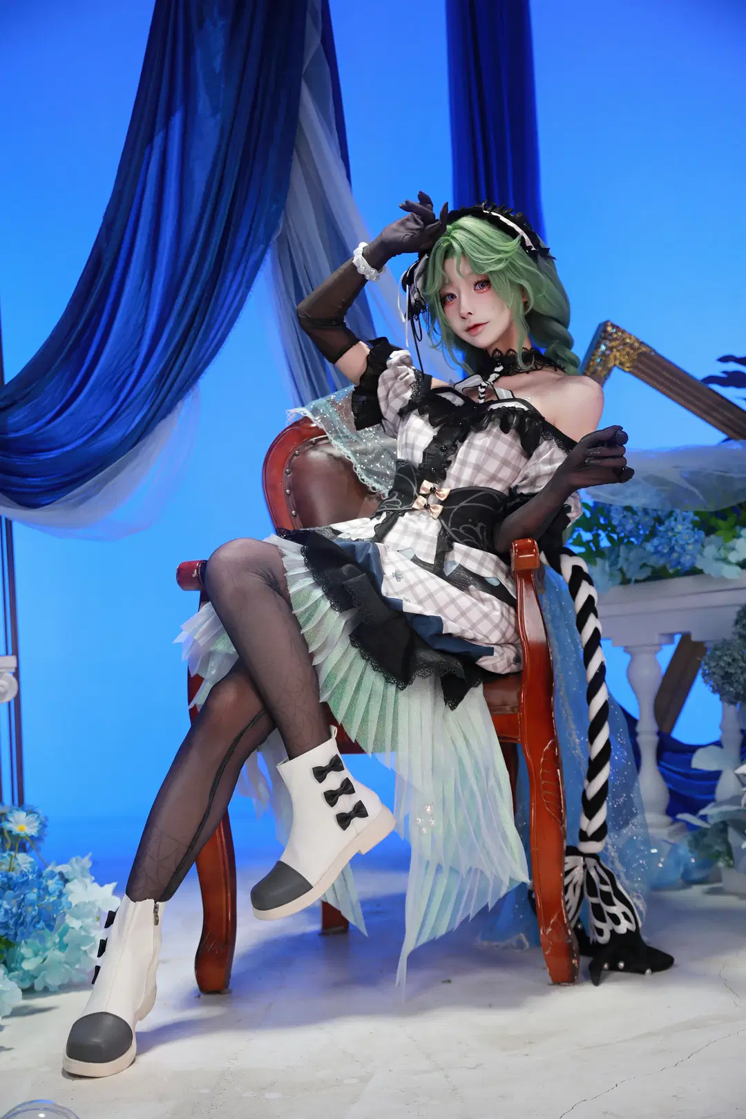 cosplay, 世界计划, 黑丝, 哥特洛丽塔, 草薙宁宁cos