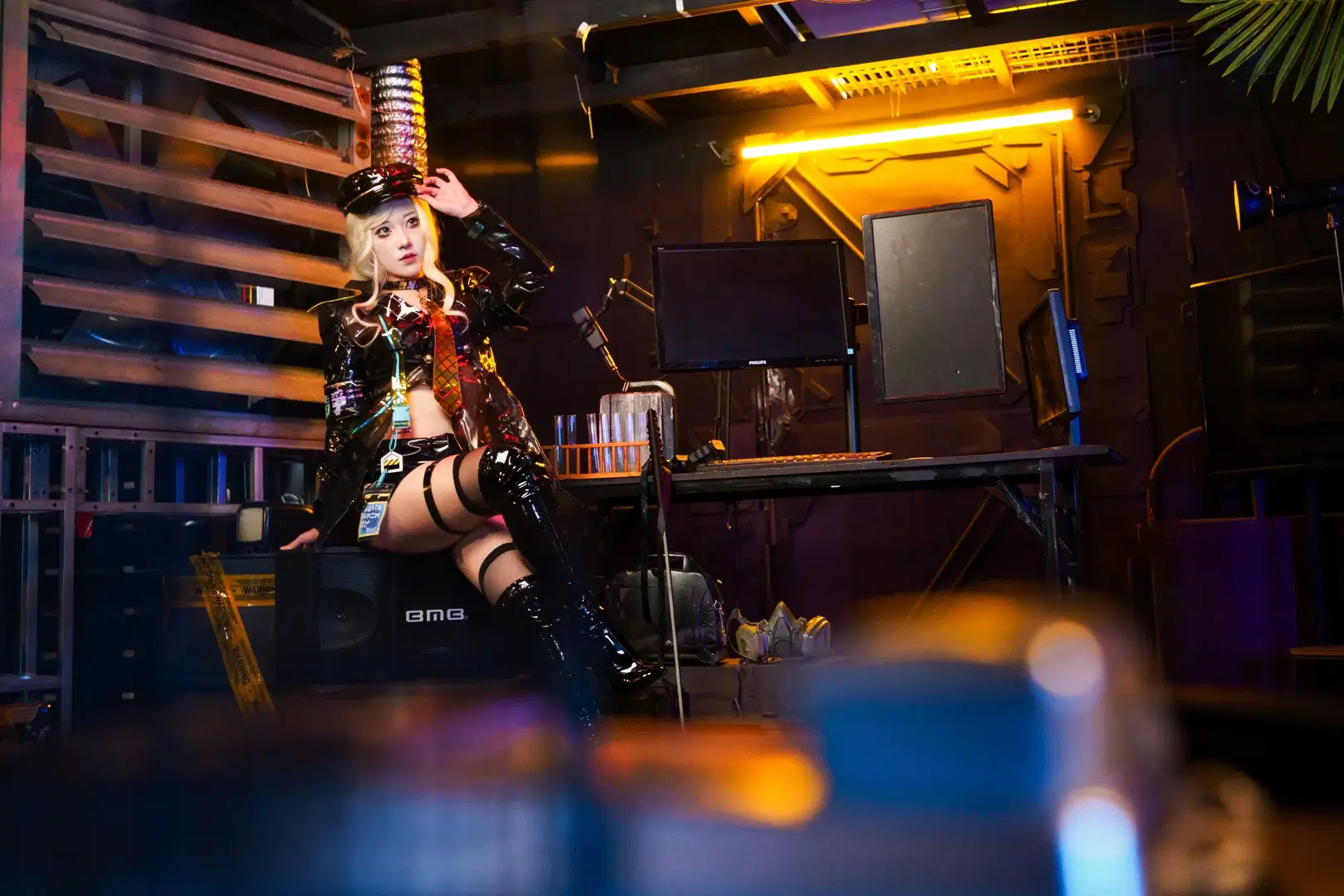 cosplay, 永劫无间, 赛博朋克, 丝袜, 魏轻cos