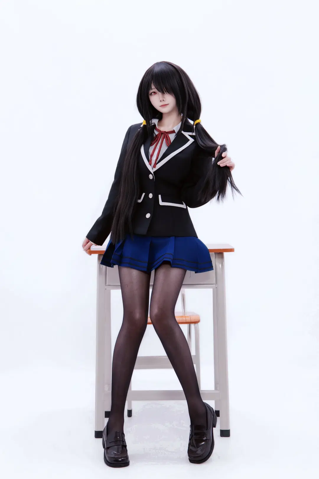 时崎狂三cos，经典校园制服与黑丝棚拍 - 海海 - 第4张