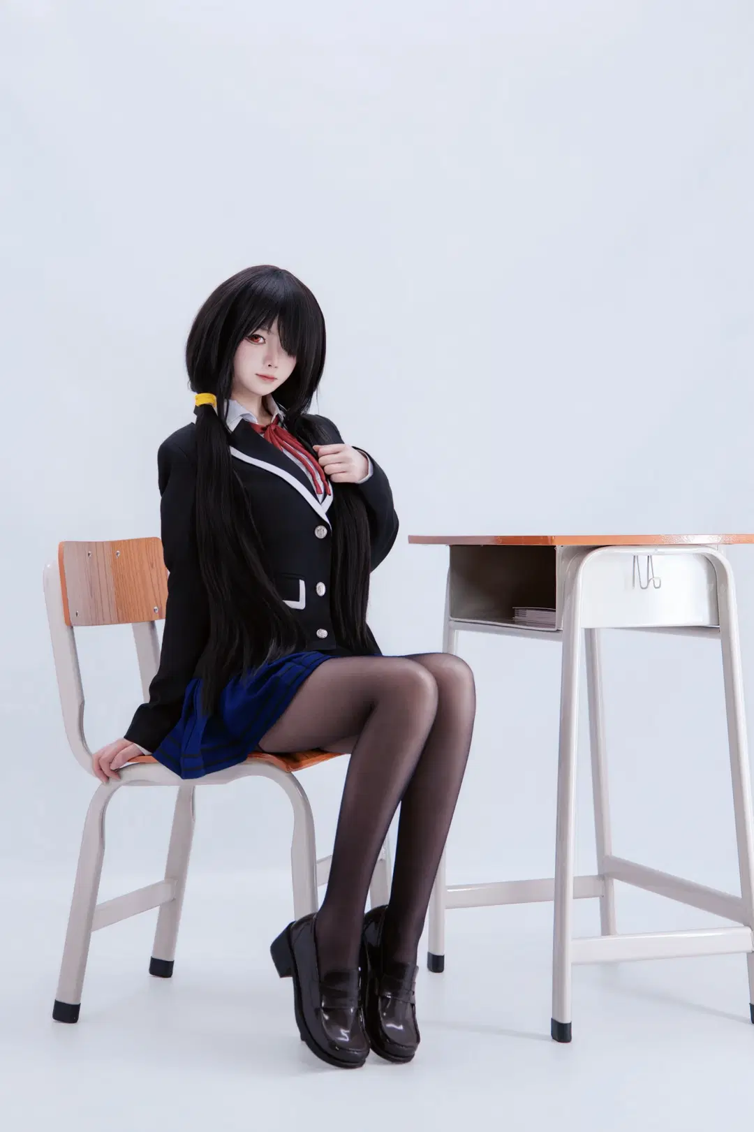 时崎狂三cos，经典校园制服与黑丝棚拍 - 海海 - 第9张